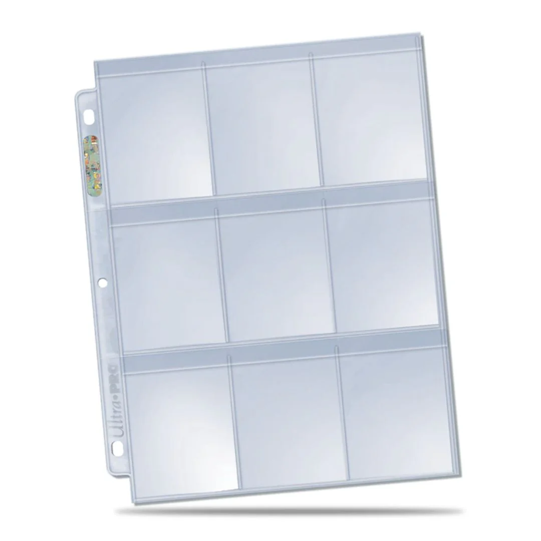 100st Ultra PRO: Platinum Page Secure 9-Pocket Plastficka för Standard Kort (3 hål) - Image 2