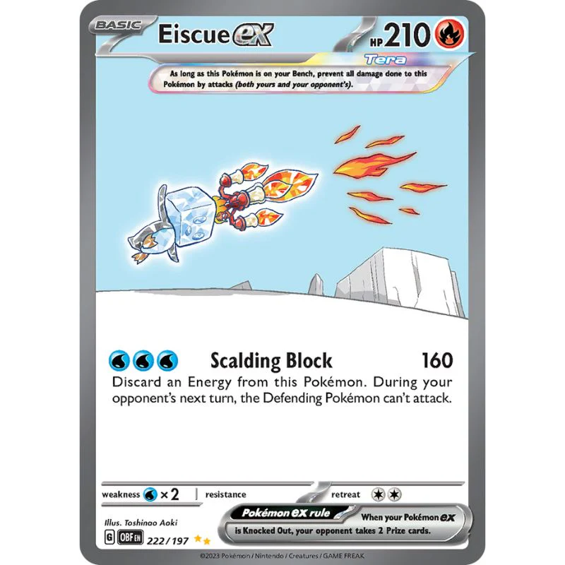 Eiscue ex - Special Illustration Rare - OBF 222/197 - Pokémon Scarlet & Violet: Obsidian Flames