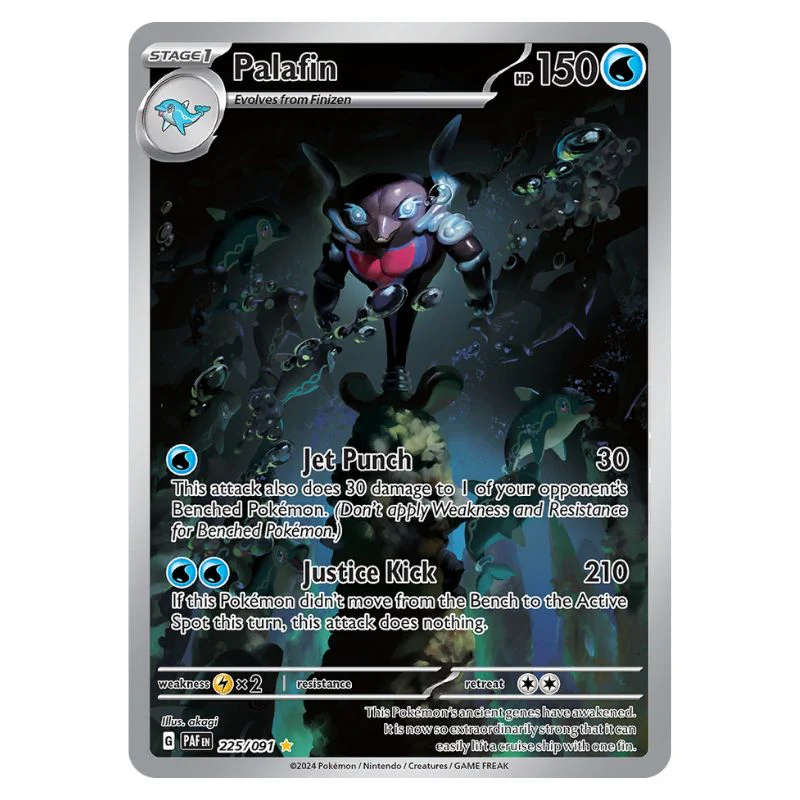 Palafin Illustration Rare - PAF #225/091 - Pokémon Scarlet & Violet: Paldean Fates