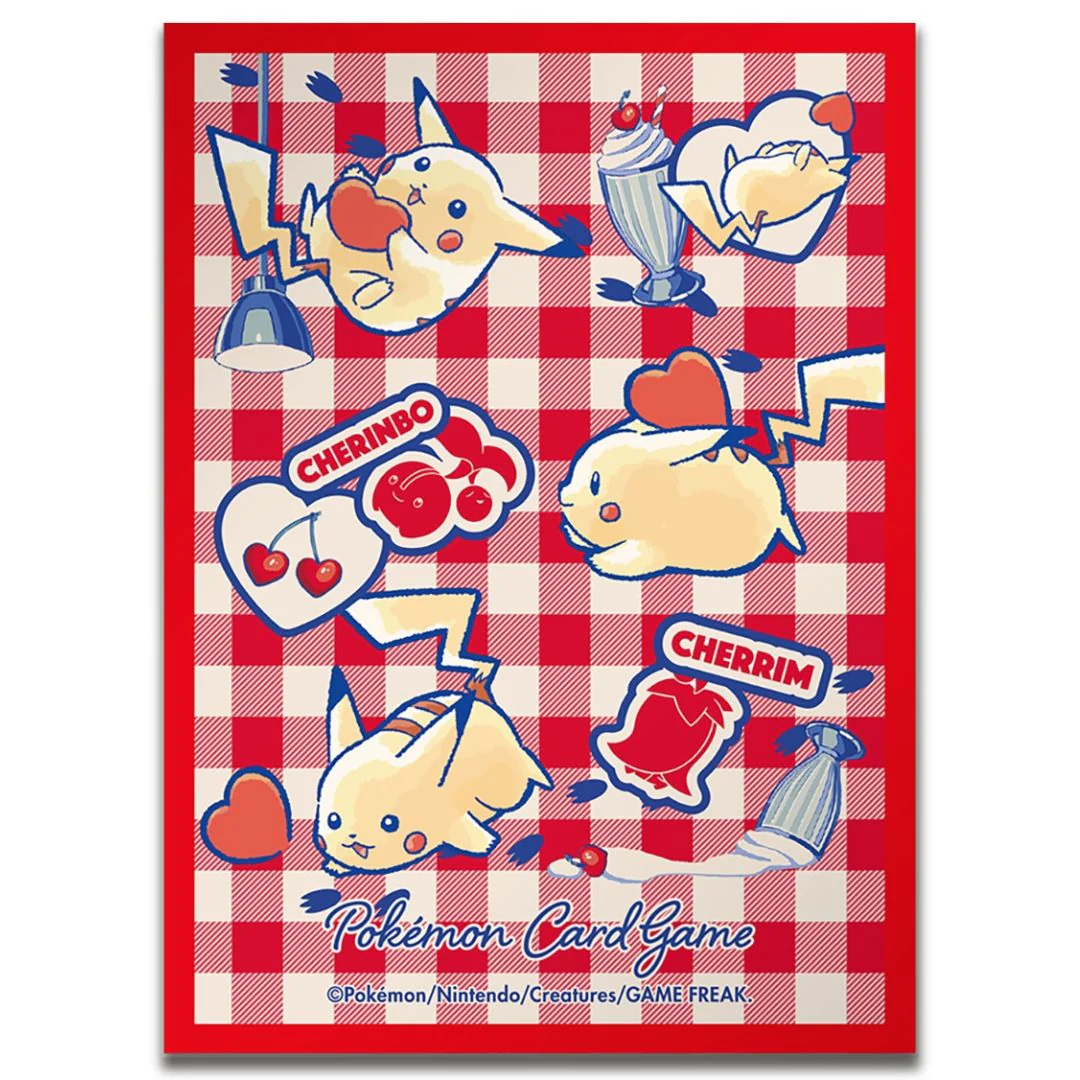 Pokémon Center Japan - Pikachu & Heart Red Card Sleeves - 64st