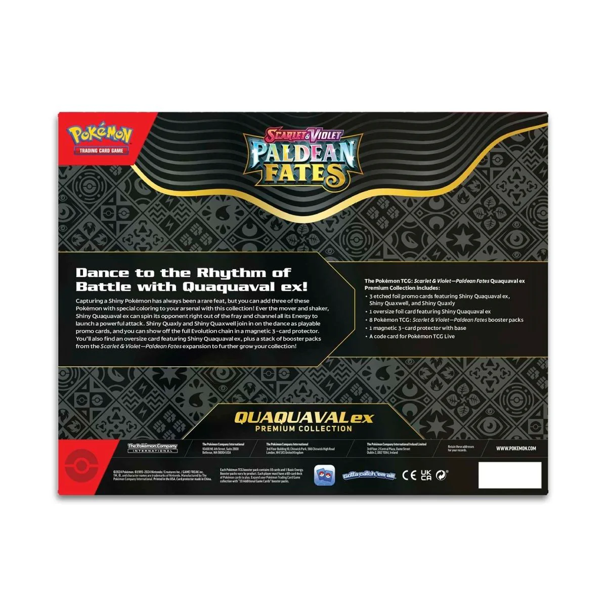 Pokémon Scarlet & Violet 4.5: Paldean Fates Premium Collection Box - Quaquaval ex - Image 3
