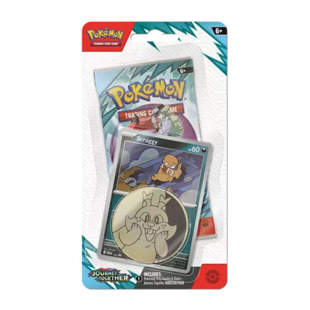 Pokémon Scarlet & Violet 9: Journey Together Checklane Blister Pack - Scraggy