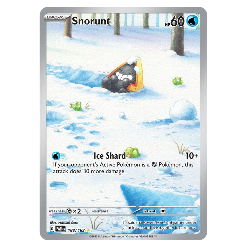 Snorunt Illustration Rare - PAR #188/182 - Pokémon Scarlet & Violet: Paradox Rift